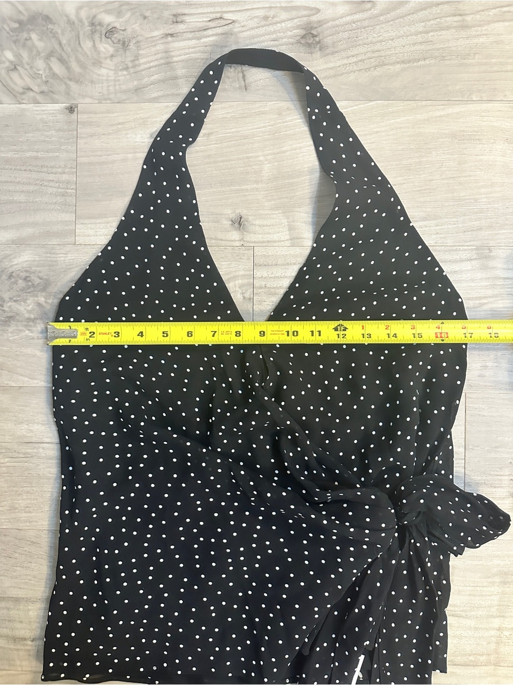 NWT REFORMATION Nila Black & White Polka Dot Halter Wrap Tank, Size M *RARE* - Picture 9 of 12